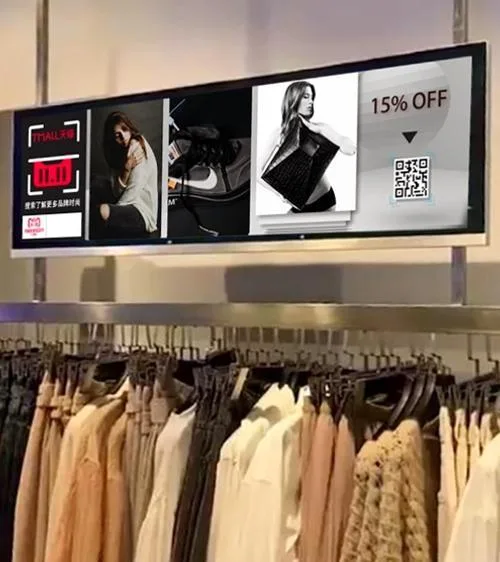 Ultra-Wide-Bar-Stretched-Lcd-shelf-display